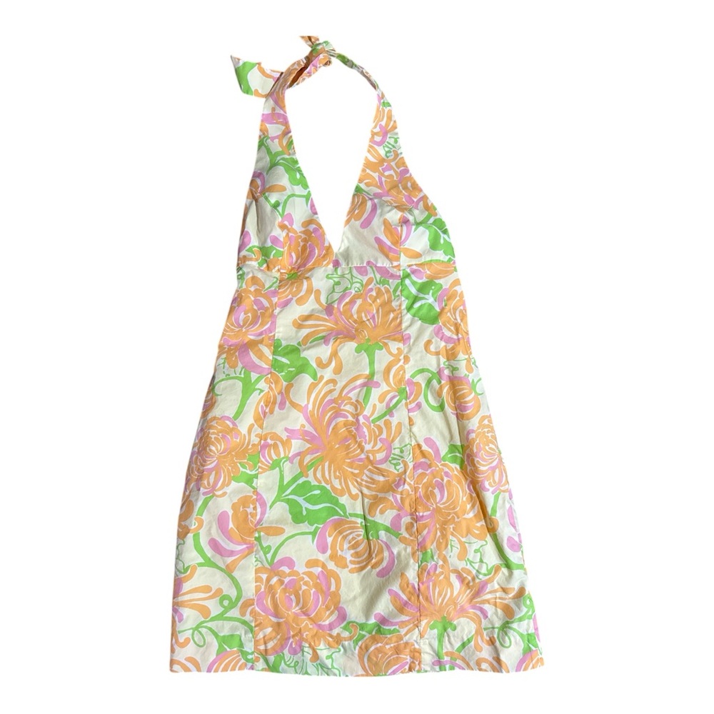 Lilly Pullizter Pineapple what a wonderful world Halter dress size 2 #floral